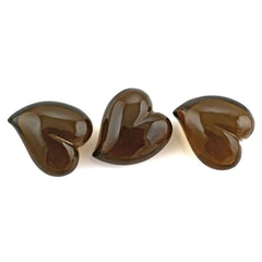 SMOKY QUARTZ SACRED HEARTS (DES#133) (HALF DRILL) 17X15MM 16.60 Cts.