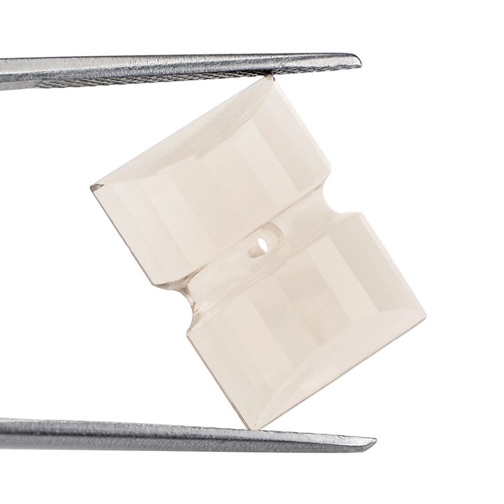 SMOKY QUARTZ BAGUETTE CAB WITH CARVED BELT (DES#128) (FULL DRILL) LITE 16X12MM 8.20 Cts.