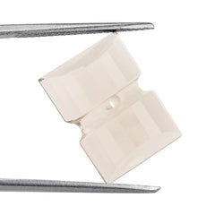 SMOKY QUARTZ BAGUETTE CAB WITH CARVED BELT (DES#128) (FULL DRILL) LITE 16X12MM 8.20 Cts.