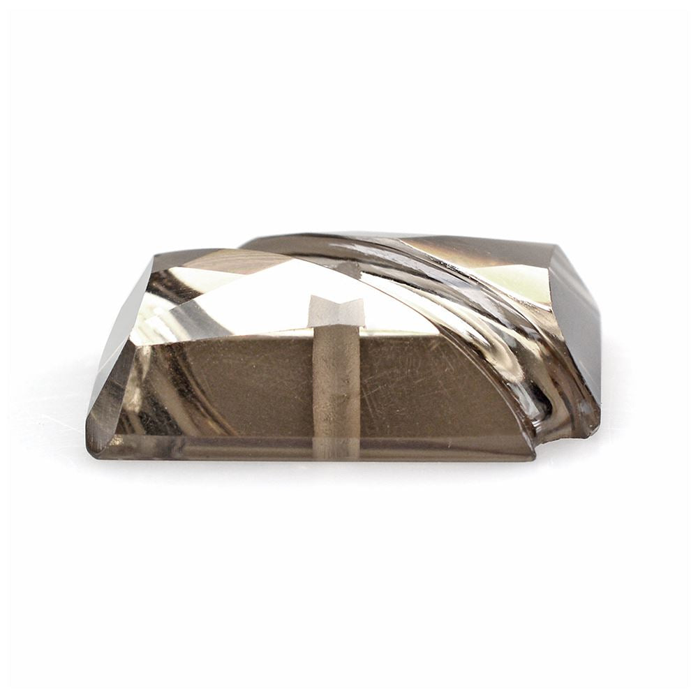 SMOKY QUARTZ OCTAGON CABS WITH CARVED BELT LITE 16X12MM 7.60 Cts.