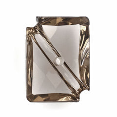 SMOKY QUARTZ OCTAGON CABS WITH CARVED BELT LITE 16X12MM 7.60 Cts.