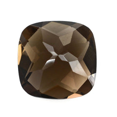 SMOKY QUARTZ CHECKER CUT CUSHION 10MM 3.73 Cts.