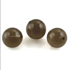 SMOKY QUARTZ PLAIN BALLS (DARK) (HALF DRILL) 8MM 3.59 Cts.