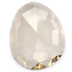 SMOKY QUARTZ CUT IRREGULAR OVAL STEP CUT BACK 23X18MM 14.14 Cts.