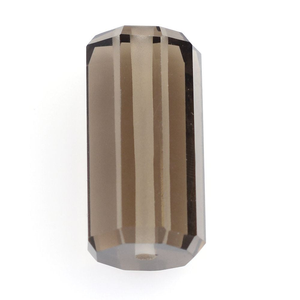 SMOKY QUARTZ STEP CUT BARREL (FULL DRILL 1MM) 14.50X7.20MM 8.00 Cts.