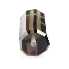 SMOKY QUARTZ STEP CUT BARREL (FULL DRILL 1MM) (SI) 20X8MM 13.63 Cts.