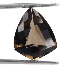 SMOKY QUARTZ (PALE) FACETED SHIELD (MEDIUM) 16X13MM 9.25 Cts.