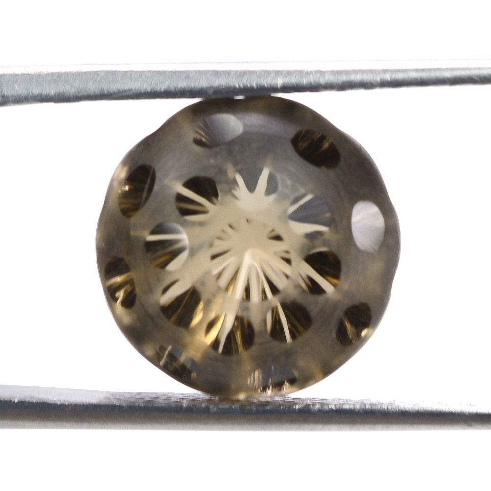 SMOKY QUARTZ UMBRELLA ROUND (DES#127) 12MM 7.25 Cts.