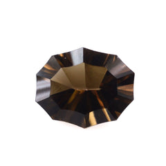 SMOKY QUARTZ CONCAVE NINETY CUT OVAL (DES#51) 11X9MM 2.43 Cts.