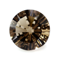 SMOKY QUARTZ CONCAVE SPLENDOR CUT ROUND (DES#75) 12MM 5.60 Cts.