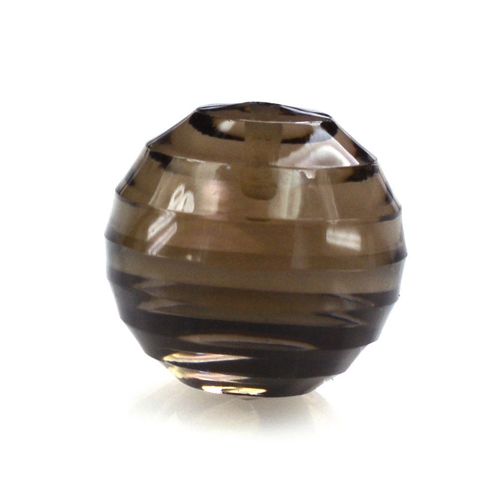 SMOKY QUARTZ CONCAVE BALL (HALF DRILL) (DES#136) 10MM 7.24 Cts.
