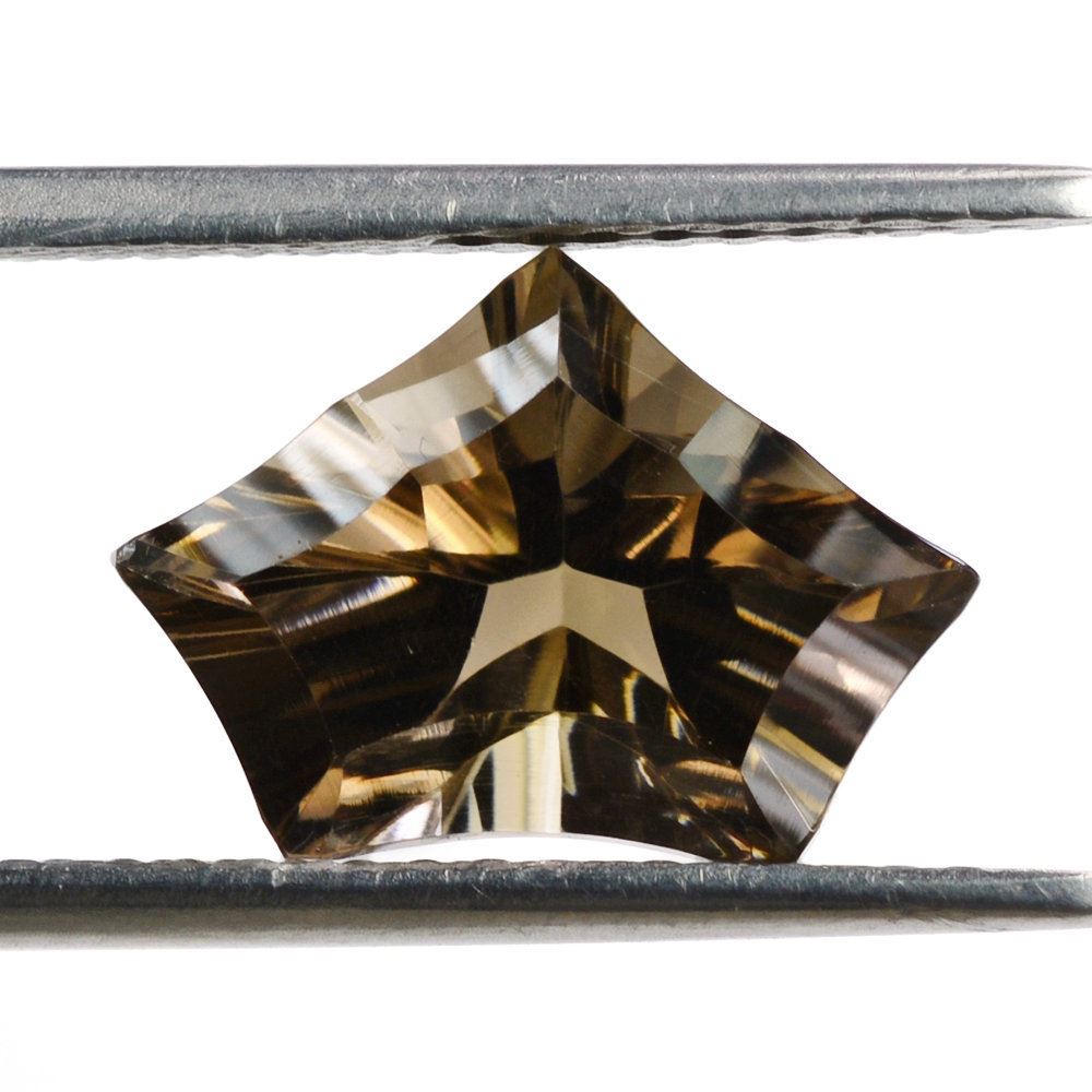SMOKY QUARTZ CONCAVE CUT PENTAGON (DES#8) 14X10MM 4.00 Cts.