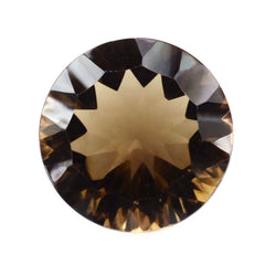 SMOKY QUARTZ CONCAVE CUT ROUND (DES#45) 12MM 5.76 Cts.