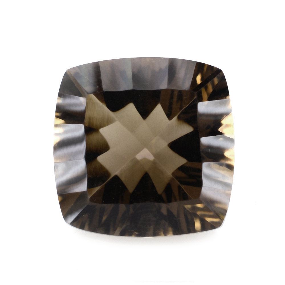 SMOKY QUARTZ CONCAVE CUT CUSHION (DES#72) 12MM 6.90 Cts.