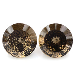 SMOKY QUARTZ NIRVANA CUT ROUND (DES#81) 15MM 11.65 Cts.