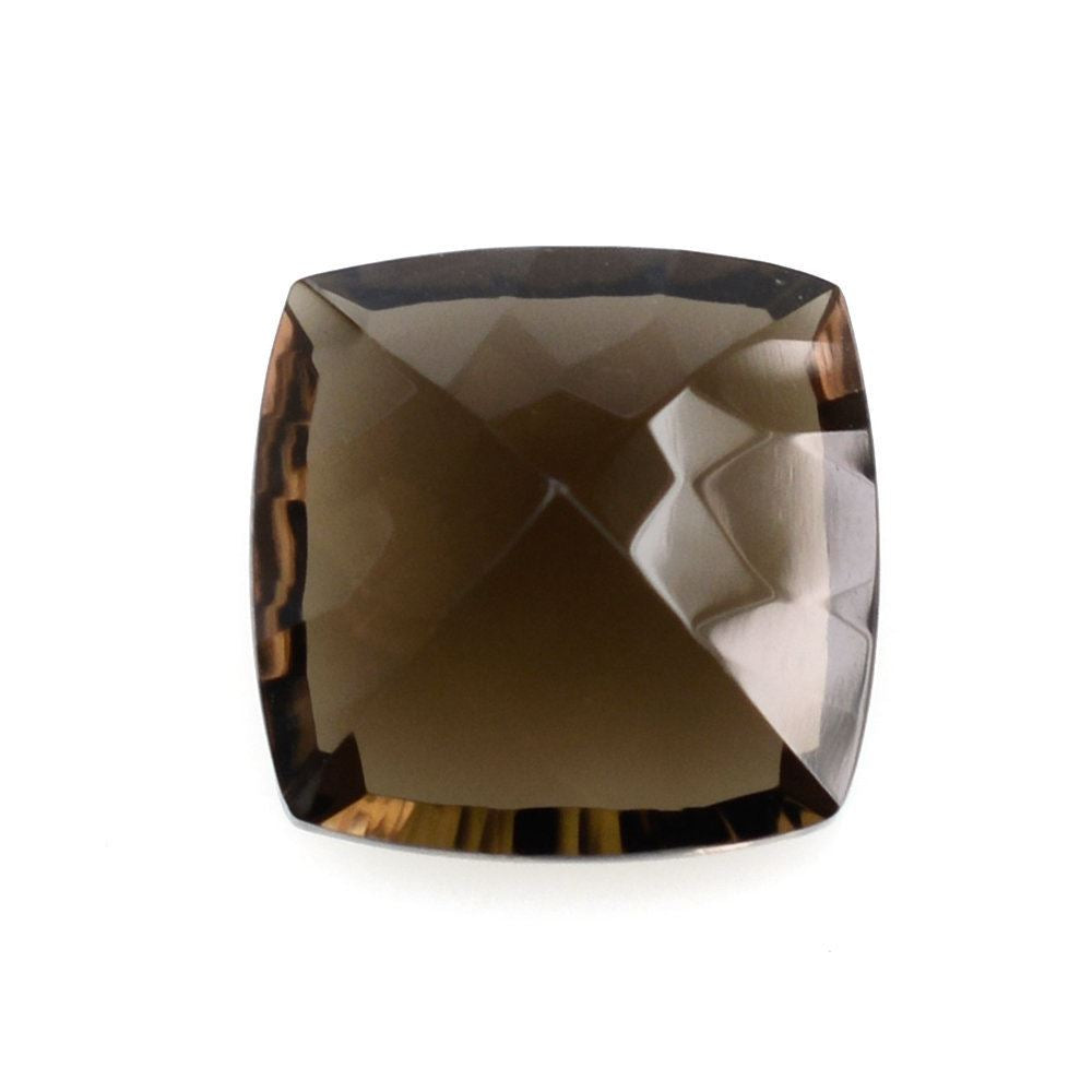 SMOKY QUARTZ CONCAVE CUT CUSHION (DES#71) 9MM 2.85 Cts.