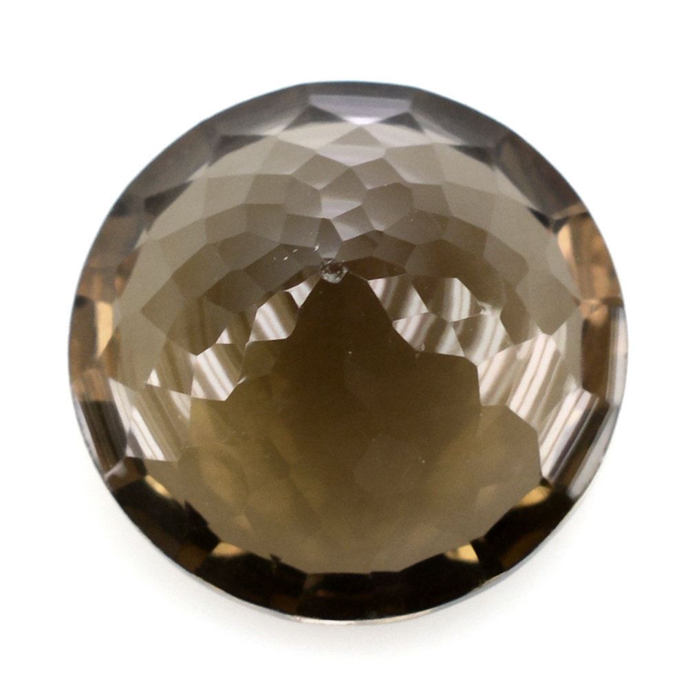 SMOKY QUARTZ NIRVANA CUT ROUND (DES#81) 14MM 8.44 Cts.