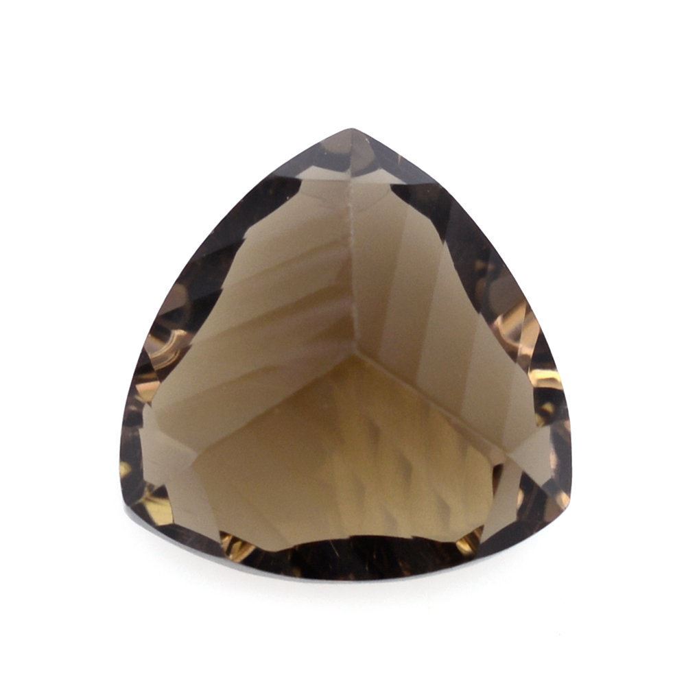 SMOKY QUARTZ LONG STEP CONCAVE TRILLION (DES#85) 12MM 5.38 Cts.