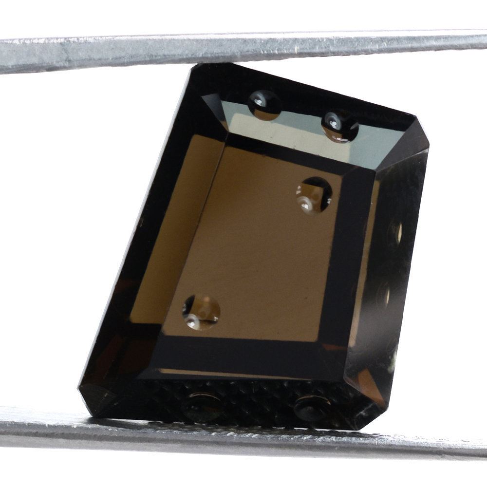SMOKY QUARTZ CUT CHEESE (DES#59) 18.50X16X15.50X12.50MM 16.11 Cts.