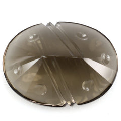 SMOKY QUARTZ FLAT BUFFTOP SUPPER BUBBLE OVAL (DES#115) 20X15MM 15.13 Cts.