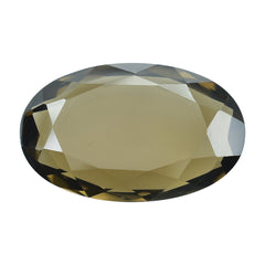 SMOKY QUARTZ BOTH SIDE TABLE CUT OVAL 24X15MM 18.40 Cts.