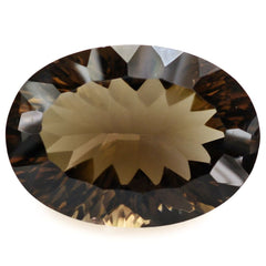 SMOKY QUARTZ CONCAVE CUT OVAL (DES#73) 18X13MM 11.84 Cts.