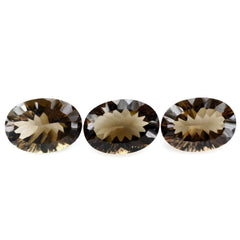 SMOKY QUARTZ CONCAVE CUT OVAL (DES#73) 18X13MM 11.84 Cts.