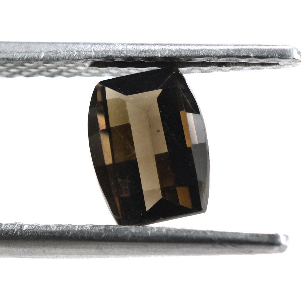 SMOKY QUARTZ BAR CUT BARREL (DES#128) 8X6MM 1.37 Cts.