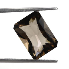 SMOKY QUARTZ OCTAGON RADIANT CUT WITH OCTAGON TABLE (DES#1) 14X10MM 6.95 Cts.
