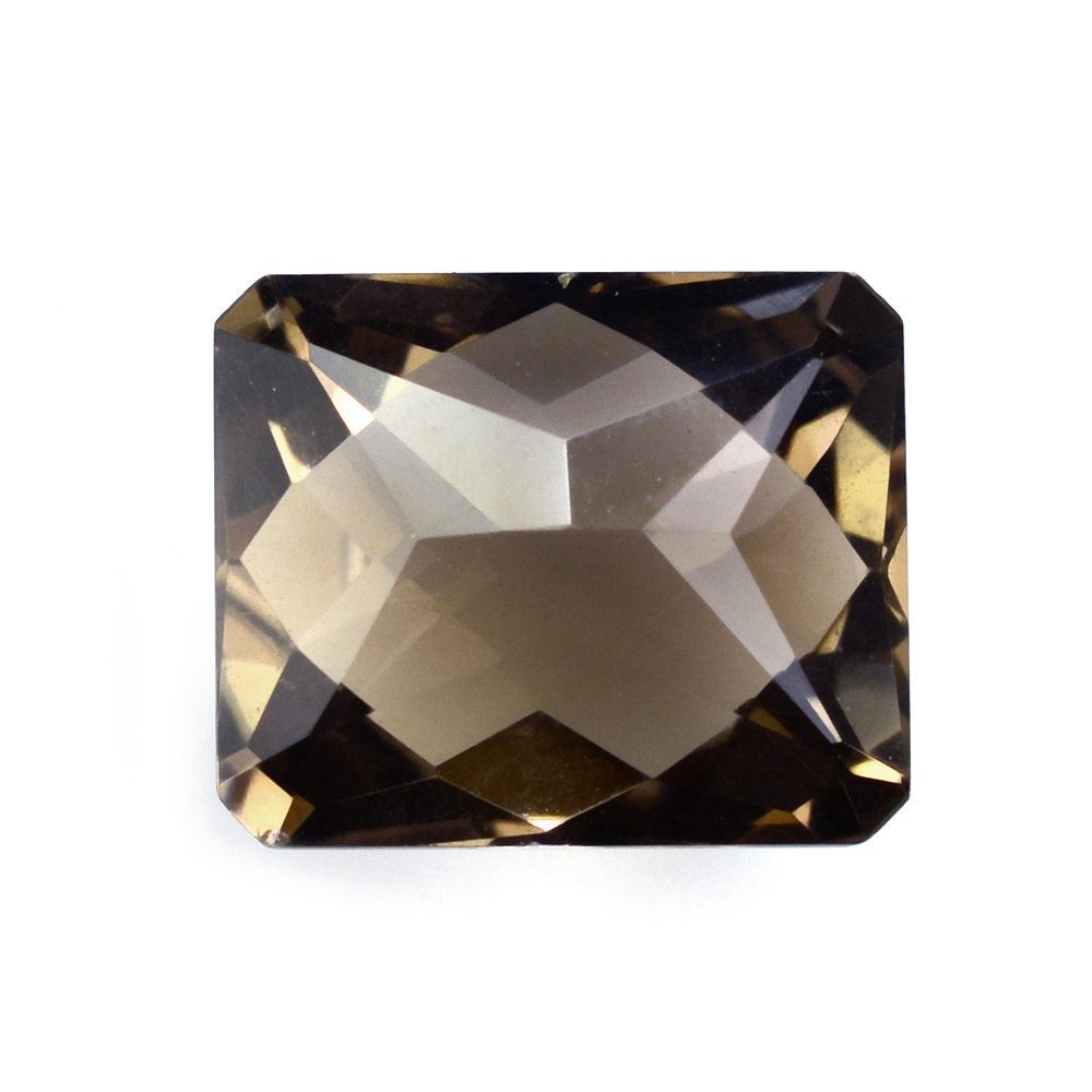 SMOKY QUARTZ SPECIAL CHECKER OCTAGON (DES#56) 12X10MM 6.29 Cts.