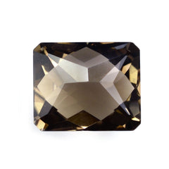 SMOKY QUARTZ SPECIAL CHECKER OCTAGON (DES#56) 12X10MM 6.29 Cts.