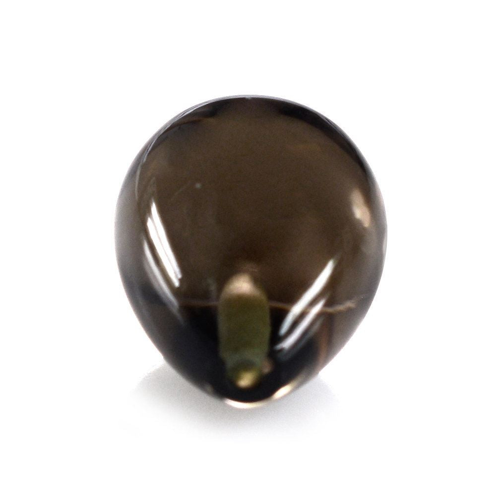 SMOKY QUARTZ PLAIN EGGS (HALF DRILL) (DES#53) 10X8MM 4.33 Cts.