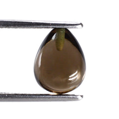 SMOKY QUARTZ PLAIN EGGS (HALF DRILL) (DES#53) 10X8MM 4.33 Cts.