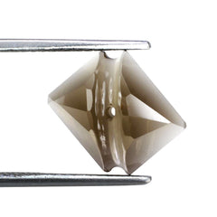 SMOKY QUARTZ OCTAGON CABS WITH CARVED BELT (FULL DRILL) (DES#27) 12X10MM 4.30 Cts.