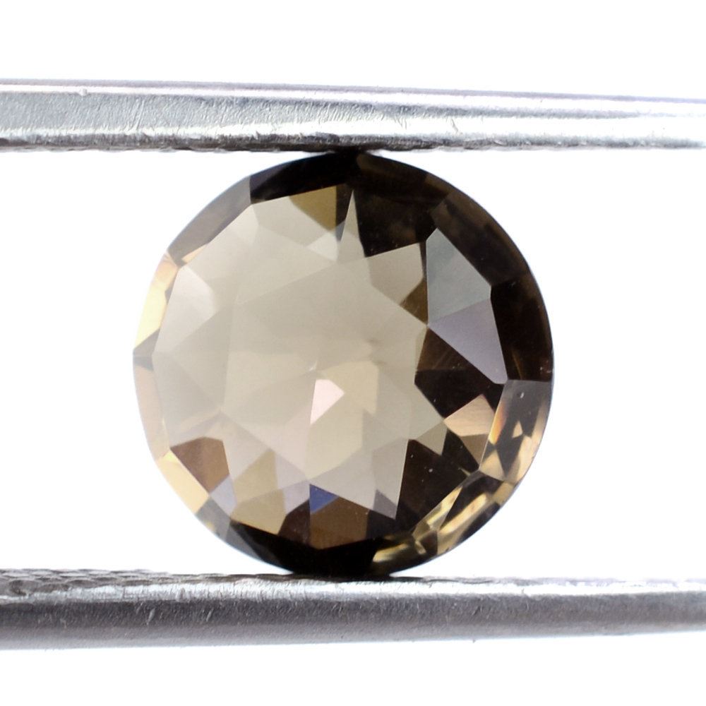 SMOKY QUARTZ HIGH DOME ROSE CUT ROUND (DES#17) 8MM 2.13 Cts.