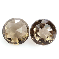 SMOKY QUARTZ HIGH DOME ROSE CUT ROUND (DES#17) 8MM 2.13 Cts.