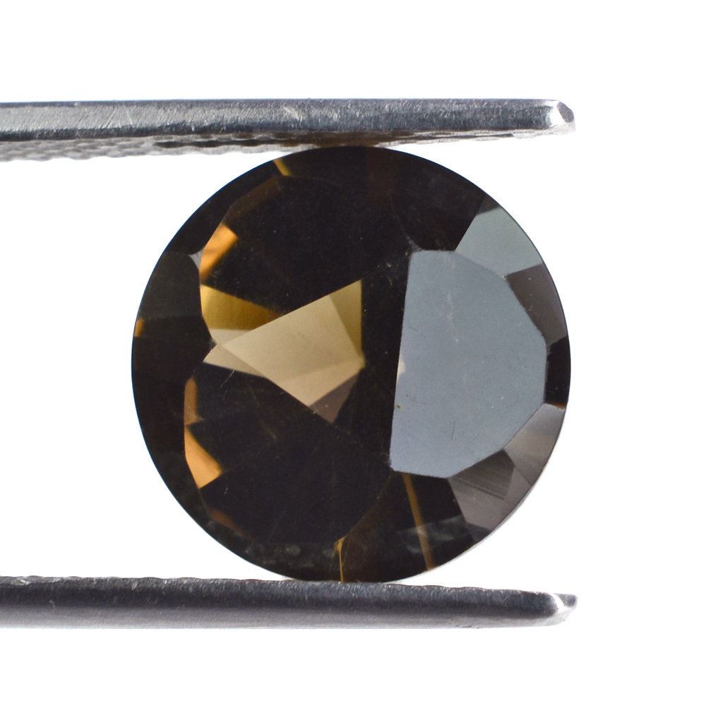 SMOKY QUARTZ CLUBS TOP ROUND (DES#93) 12MM 5.33 Cts.