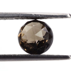 SMOKY QUARTZ HIGH DOME ROSE CUT ROUND (DES#17) 7MM 1.69 Cts.