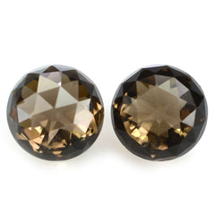 SMOKY QUARTZ HIGH DOME ROSE CUT ROUND (DES#17) 7MM 1.69 Cts.