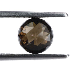 SMOKY QUARTZ HIGH DOME ROSE CUT ROUND (DES#17) 7MM 1.74 Cts.