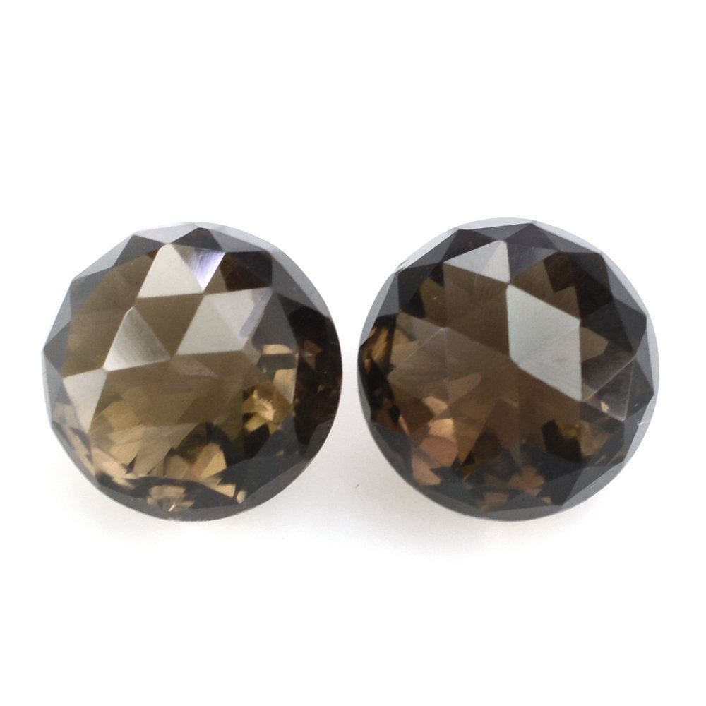 SMOKY QUARTZ HIGH DOME ROSE CUT ROUND (DES#17) 7MM 1.74 Cts.
