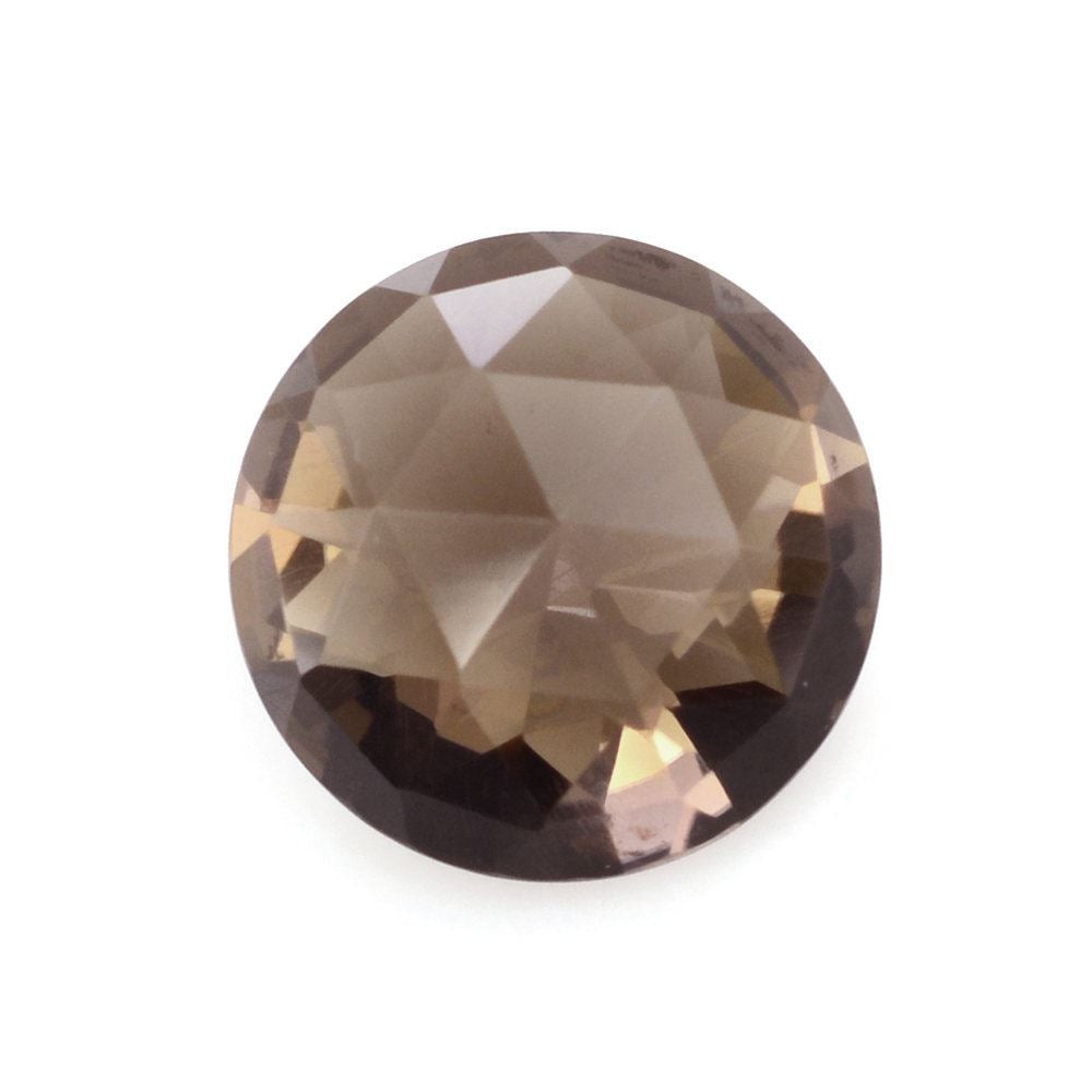SMOKY QUARTZ HIGH DOME ROSE CUT ROUND (DES#17) 10MM 3.11 Cts.