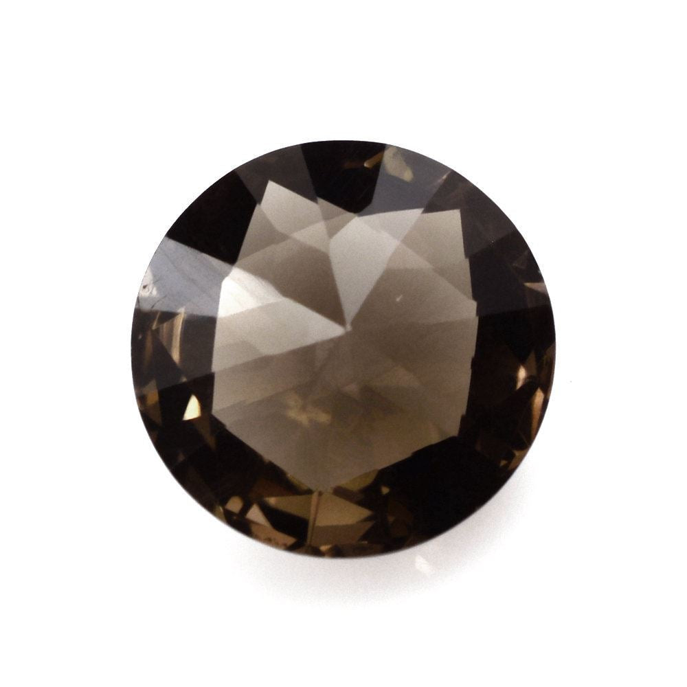 SMOKY QUARTZ HIGH DOME ROSE CUT ROUND (DES#17) 10MM 3.11 Cts.