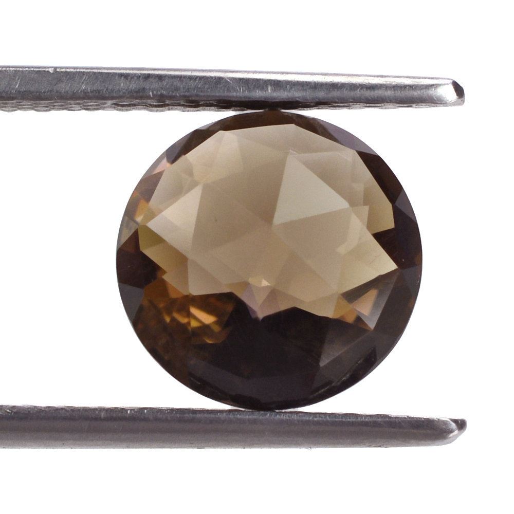 SMOKY QUARTZ HIGH DOME ROSE CUT ROUND (DES#17) 10MM 3.11 Cts.