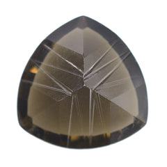 SMOKY QUARTZ CONCAVE LIGHTENING CUT TRILLION 20MM 20.20 Cts.