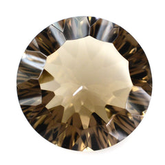 SMOKY QUARTZ CONCAVE CUT ROUND (DES#45) 14MM 7.70 Cts.