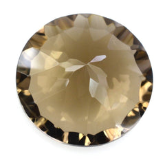 SMOKY QUARTZ CONCAVE CUT ROUND (DES#45) 14MM 7.70 Cts.