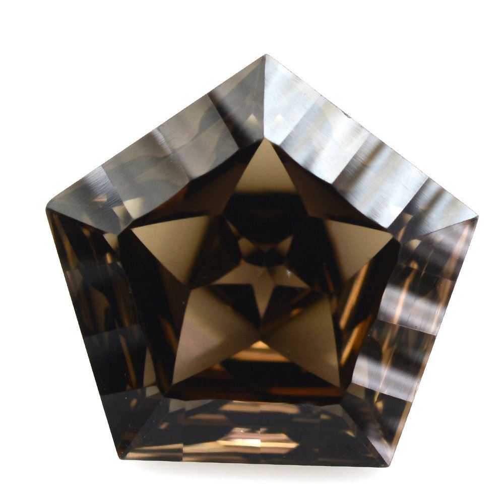 SMOKY QUARTZ STAR PENTAGON (DES#95) 15MM 10.03 Cts.