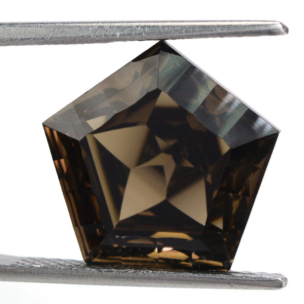 SMOKY QUARTZ STAR PENTAGON (DES#95) 15MM 10.03 Cts.