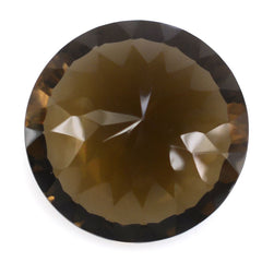SMOKY QUARTZ CONCAVE CUT ROUND (DES#46) 15MM 13.32 Cts.